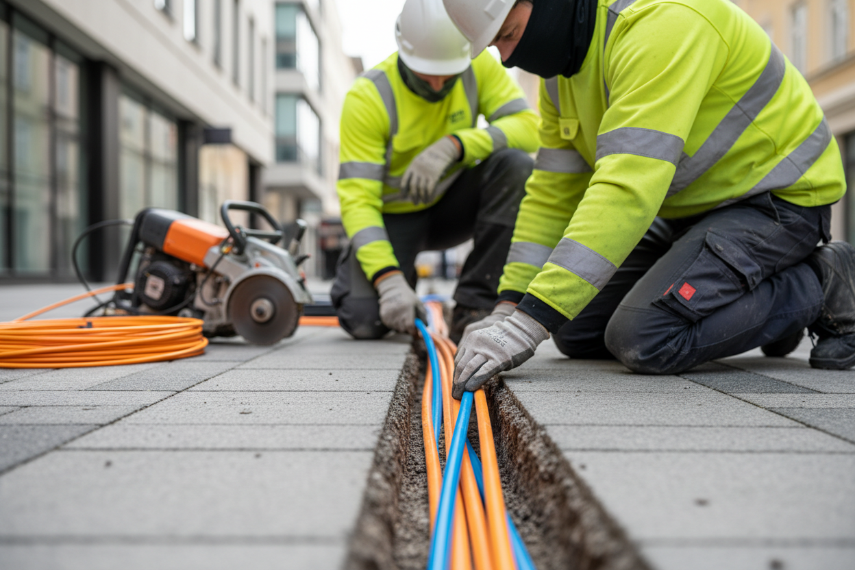 Optical network fiber installation